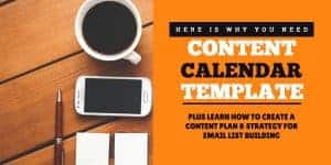 featured image for content calendar template blog post